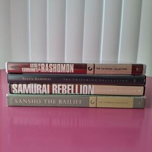 Criterion Collection Japanese Samurai DVD Lot Rashomon Seven Samurai Sansho